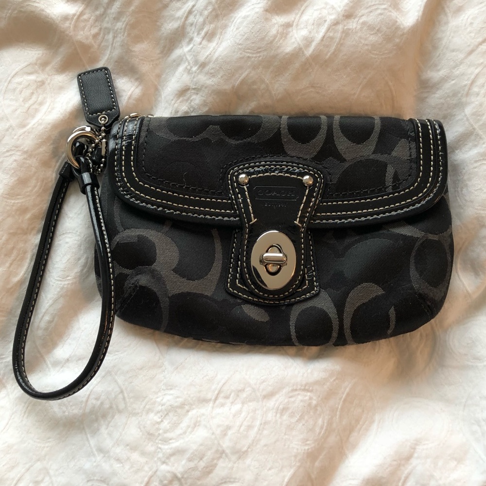 Black Coach wristlet